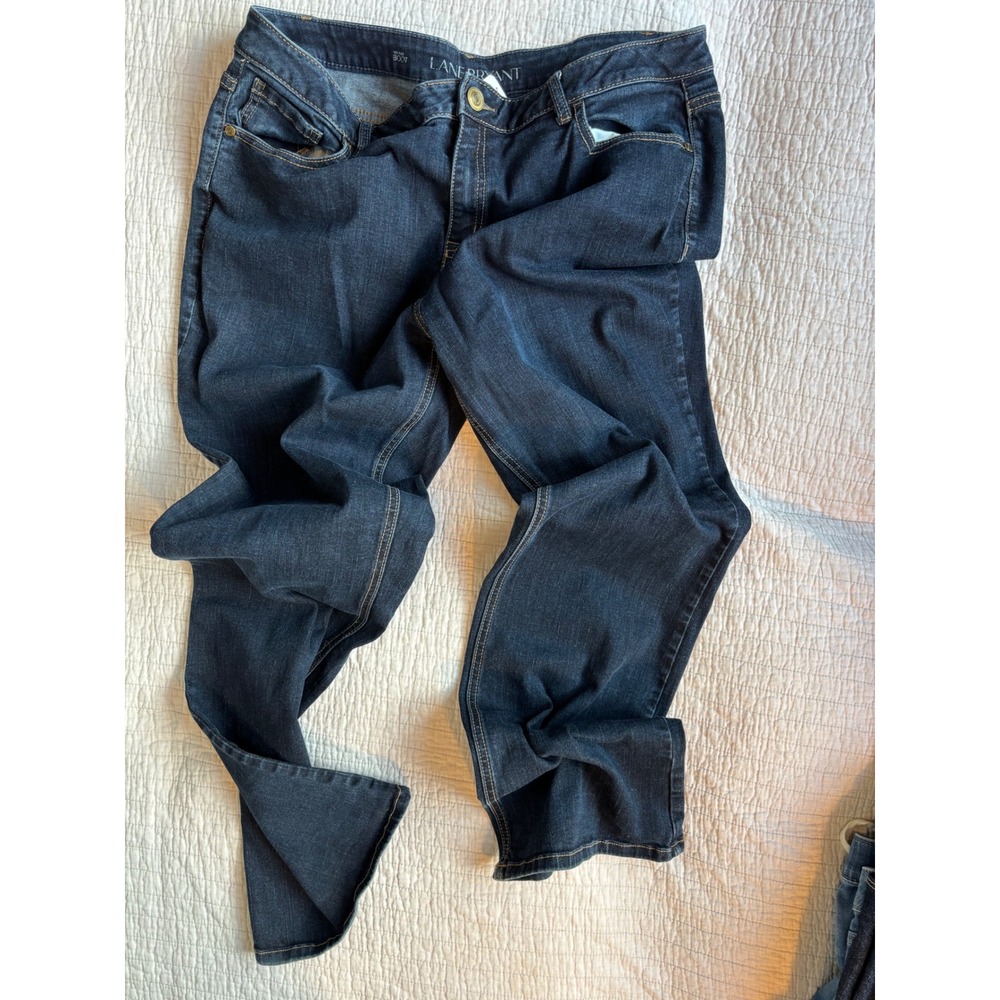 Lane Bryant Dark Wash Bootcut Jeans Blue Denim RN118641 Size 18